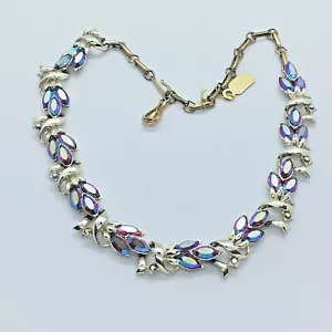Coro Lavender Vining Necklace, Silver Tone, 17 inch, Hallmark - Picture 1 of 4