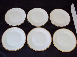 Juego de 6 platos de postre Minton Horizon Gold Band de 8" H5252 - Imagen 1 de 4