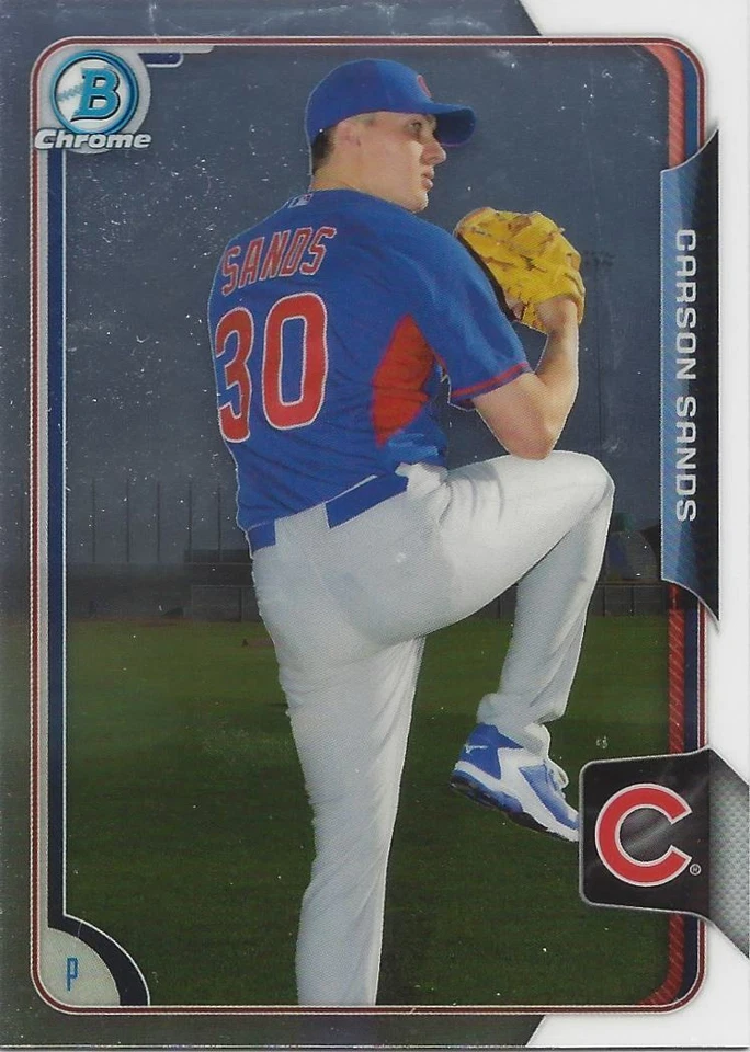 (50) lot CARSON SANDS CUBS RC PROSPECT 2015 BOWMAN CHROME DRAFT #190 - Image 1 of 1