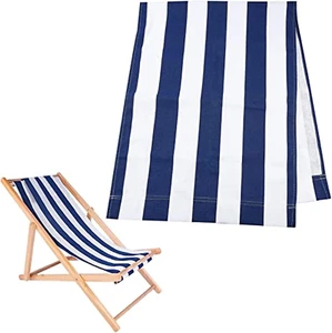 Sun Lounger Cover,Sunloungers, Beach Sling Chair Replacement Canvas Blue and ... - Picture 1 of 12
