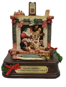 House of Lloyd Christmas Around the World Crash Landing Musical Santa & Deer - Picture 1 of 5