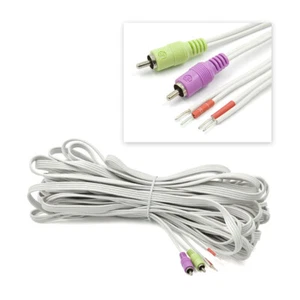 294520-1201 Dual RCA to Dual Bare Wire Speaker Cable - White 50ft /15 Meters - Picture 1 of 3