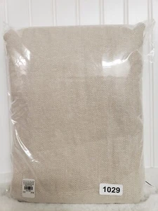 Pottery Barn Stella Herringbone Linen Flax Curtain Drapes  Panel NEW 50x108 - Picture 1 of 10