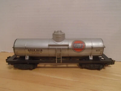 VINTAGE AMERICAN FLYER #925 S SCALE GULF SINGLE DOME TANK CAR W/DIE CAST KNUCKLE - Image 1 of 4
