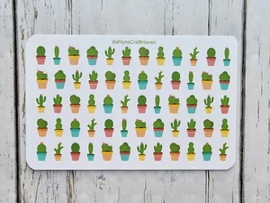 Cactus, Cacti Planner Stickers-Perfect For Any Planner, Card Making-Erin Condren - Picture 1 of 5