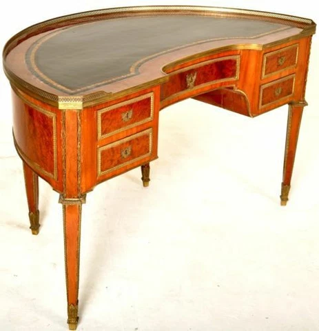 French - Louis XV Demilune Desk * Price Reduced * Cover