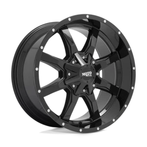 Moto Metal MO970 Gloss Black Milled Lip Wheels: 18x9, 6x135/6x139.7/6x5.5, 18mm - Picture 1 of 4