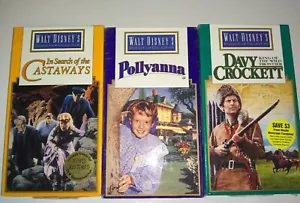 Walt Disney Studio Film Collection VHS Lot Castaways, Pollyanna, Davy Crockett - Picture 1 of 3