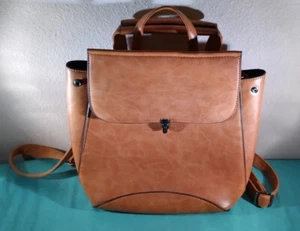 Fashion Shoulder Bag Rucksack Leather Women Ladies Backpack Travel bag (brown) - Picture 1 of 2