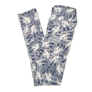 NEW Lularoe Leggings Disney Vintage Mickey Mouse L/XL  50's style - Picture 1 of 3