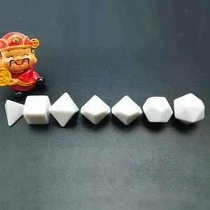 7 Pieces Acrylic Blank Polyhedral RPG Dices Set for Creative Painting, - Picture 1 of 6