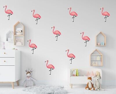 x10 Flamingos- Vinyl Decal Stickers- Wall Dec...