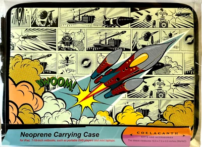 Retro Rocket Neoprene Tablet Sleeve 10.5" X 7.5" X 0.5" Coelacanth(New & Sealed) - Image 1 of 4