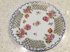 VTG Austria Victoria Reticulated Plate Lace 10? plate floral gold edging