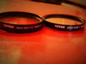 LOT OF 2: TIFFEN 62 MM HAZE1 CAMERA LENSE FILTER PLUS SKYLIGHT 1A FILTER - Picture 1 of 1