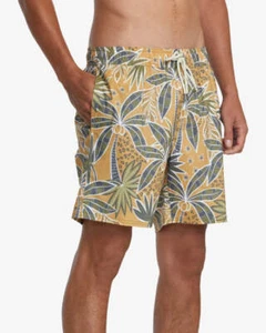 RVCA - Men's Barnes Elastic 17" Swim Shorts - Camel - Picture 1 of 3