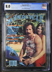 Sonny Barger Hells Angels Supercycle Biker Magazine Feb 1979 CGC 8.0 RARE Issue - Picture 1 of 3