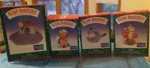 Hallmark Christmas at Winnie the Pooh's House Set of 4 Piglet Eeyore Tigger NEW - Picture 1 of 3