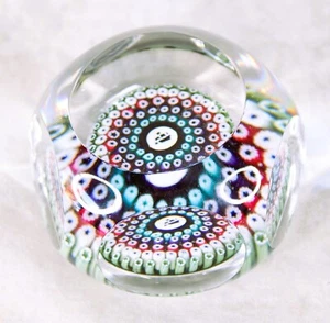Vintage Whitefriars Mayflower Briefbeschwerer 1970 konzentrisch Millefiori orig Etikett - Bild 1 von 19