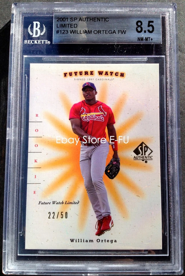 2001 SP Authentic Limited RC WILLIAM ORTEGA # 22/50 BGS 8.5 NM-MT Cardinals 1/1? - Image 1 of 1