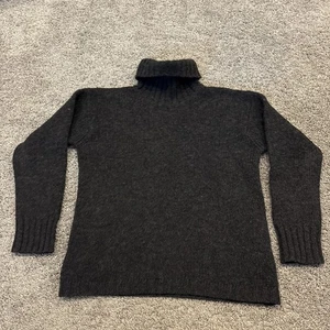 J Crew Sweater Women Turtle Roll Neck Sweater 100% Wool Gray Petite Small PS EUC - Picture 1 of 5
