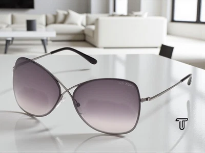 Tom Ford Colette FT0250 08C Shiny Gunmetal Black Grad Grey 63 Women's Sunglasses - Image 1 of 4