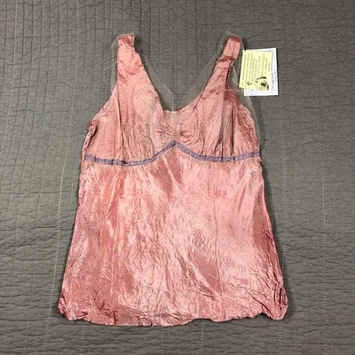 De Colección Y2K Camisola Luna Gitana Top Mujer Mediano Iridiscente Tafetán Hadas Festival Foto 1 de 4