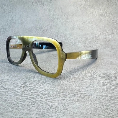 Gafas Een Cuadradas Únicas Aviador Lectura Hechas a Mano Cuerno Gafas Monturas de Gafas Foto 1 de 4