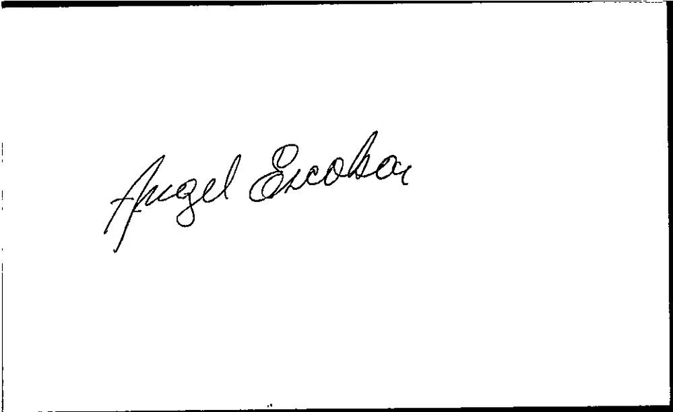 1980's -Angel Escobar- Signed/Autograph/Auto Index Card San Francisco Giants MLB - Image 1 of 1