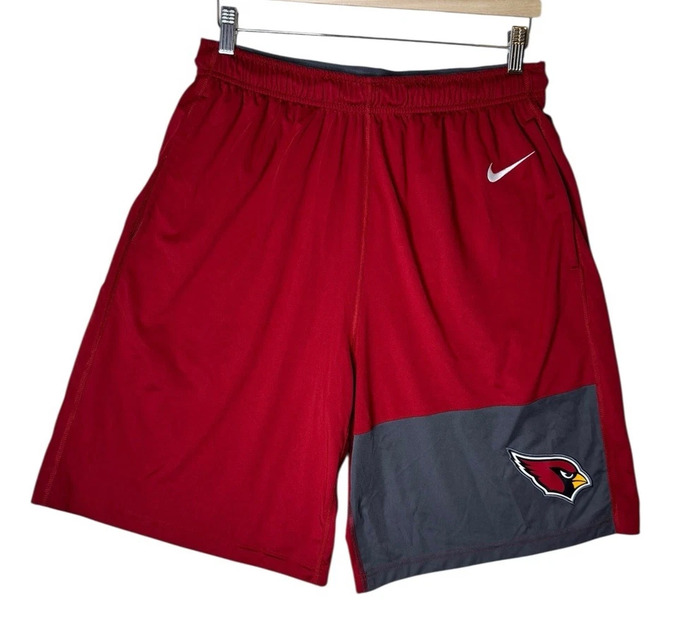 Nike Dri-Fit NFL Team Apparel Arizona Cardinals Athletic Shorts Men's Large Red - Image 1 of 4