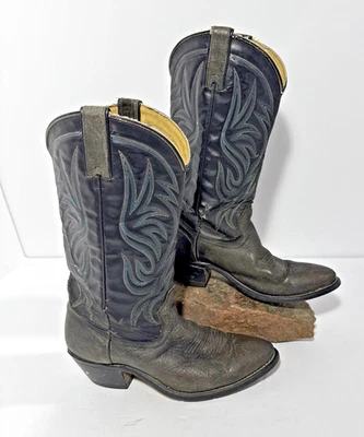 Botas Vaqueras Wrangler Western Cuero Talla 9.5D Negro Estilo M9-6470 Foto 1 de 4