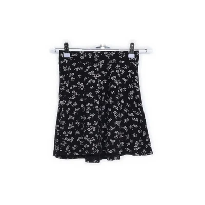 C&A, Rock, Größe: XS, Schwarz/Weiß, Baumwolle/Elasthan, Blumen, Damen #iMm - Bild 1 von 4