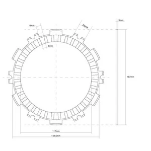 DISCO FRIZIONE GUARNITO FCC PER YAMAHA XP T-MAX 500 2001-2003 - Foto 1 di 4
