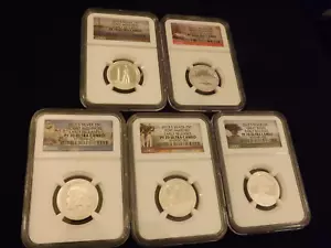 2013-S Quarters SILVER 5 Coin Set NGC PF 70 - Picture 1 of 2