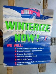 Original 1966 International Dealership Poster 37" x 28 " Winterize Now " ! ! !