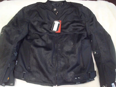 Power Trip Mens Motorcycle Jacket Padded Removable Layer Nylon Full Zip XL READ! - Image 1 of 4
