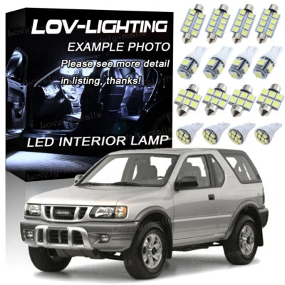 9x Bombilla LED Interior 6K Blanca Para Isuzu Rodeo Sport 2001-2003 Kit Paquete Luces Foto 1 de 4