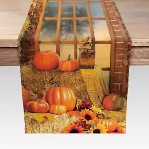 Pumpkins Fall Table Runner 72inch for Long Table Kitchen Home Décor - Picture 1 of 2