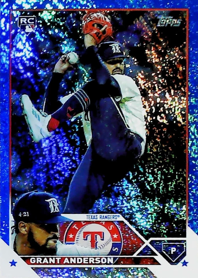 2023 Topps Update BLUE FOIL /999 US141 GRANT ANDERSON  ROOKIE TEXAS RANGERS - Image 1 of 1