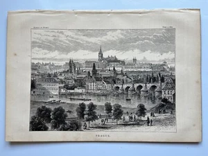 Prague early lithograph 1870 - Picture 1 of 4