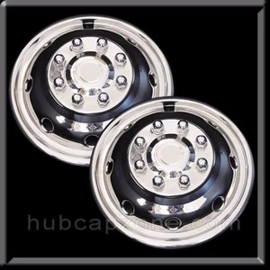 Pair Front 16" Wheel Simulators Wheel Liners 2003-2004 Ford Ambulance E350 E450 - Picture 1 of 2