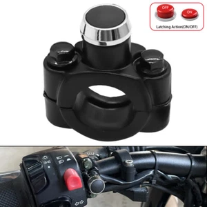 For 7/8" Handlebar Motorcycle Kill ON OFF Switch Push Button Headlight Fog Spot - Foto 1 di 11