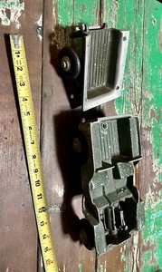Vintage 1940s Aluminum Oglesby Playmate Willy's Toy Army Green Jeep & Trailer - Picture 1 of 5