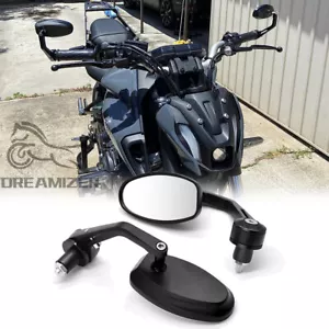 For Yamaha MT10 MT07 MT09 FZ09 FZ1 FZ6 YZF XSR Motorcycle 7/8'' Bar End Mirrors - Picture 1 of 19