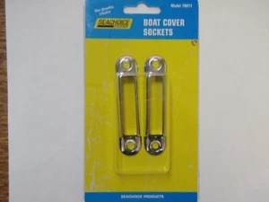 Boat cover bow sockets Seachoice 78011 pair Special Boat Storage chrome - Picture 1 of 1