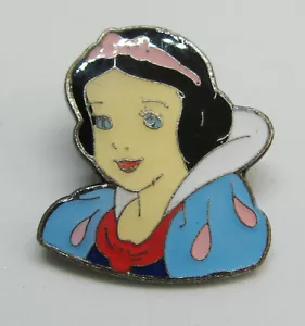 Vintage Schneewittchen Portrait Emaille Pin Disney 3783 Gesicht blau rosa selten alt Rarität - Bild 1 von 2