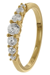 TRENDOR Schmuck Damenring Gelbgold 333 mit Zirkonia 41366 - Bild 1 von 6