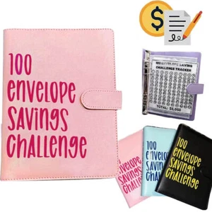 100 Envelope Challenge Budget Planner, $5,050 Money Saving Cash Challenge Book - Picture 1 of 26