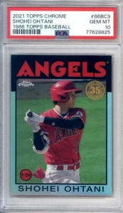 2021 Topps Chrome Shohei Ohtani 1986 Topps Baseball #86BC9 PSA GEM MT 10 - Bild 1 von 2