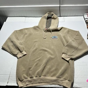 Vintage Disney Resort Pullover Hoodie Men’s 2XL Deep Pile Style Brown Button - Picture 1 of 8